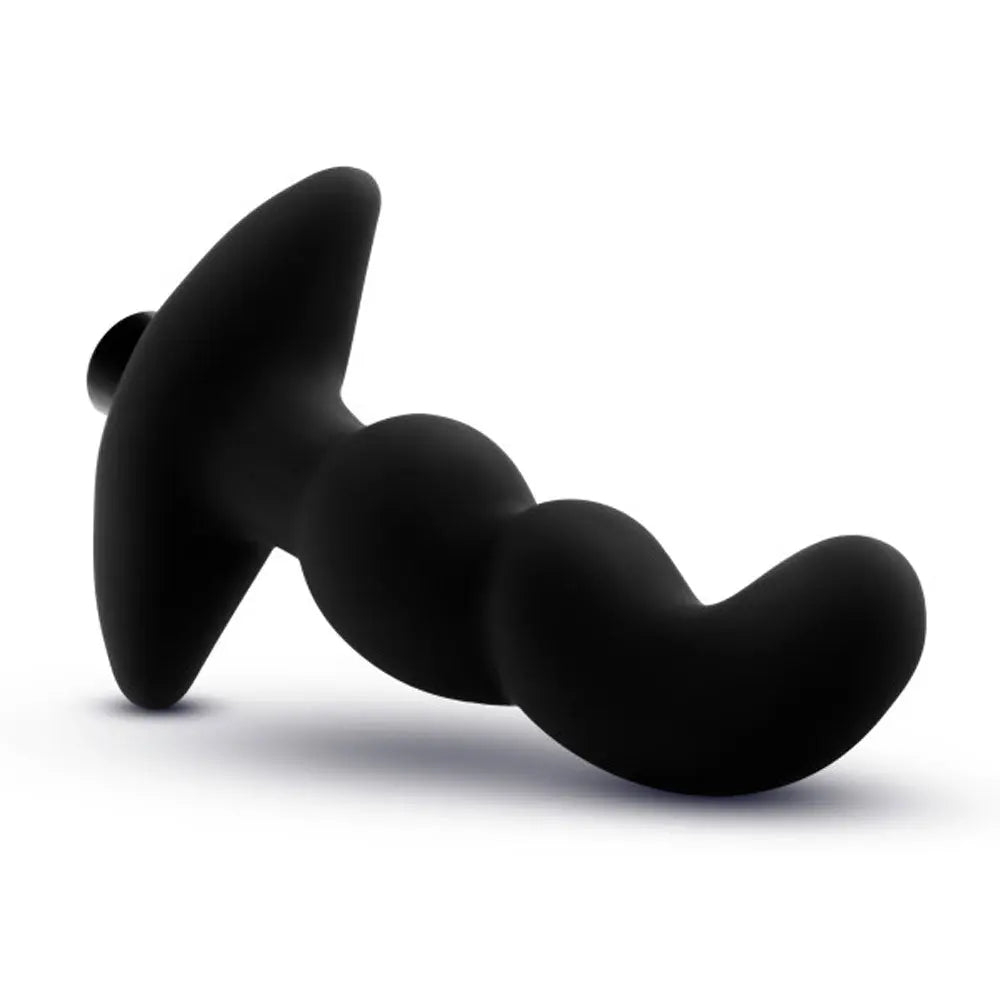 Anal Adventures- Platinum - Silicone Vibrating Prostate Massager 03- Black – body-safe materials | Fu'Cha Exotics