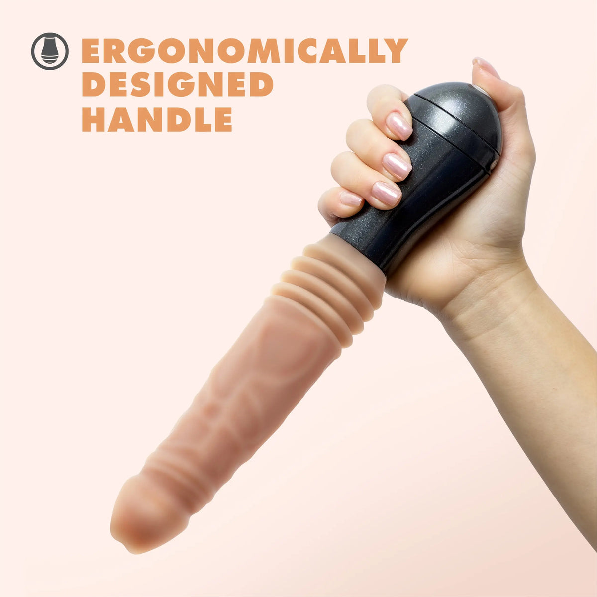 Dr. Skin Silicone - Dr. Knight - Thrusting Gyrating Vibrating Dildo - Beige – body-safe materials | Fu'Cha Exotics