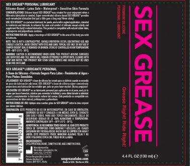 Sex Grease Silicone Based 4.4 Oz – body-safe materials | Fu'Cha Exotics