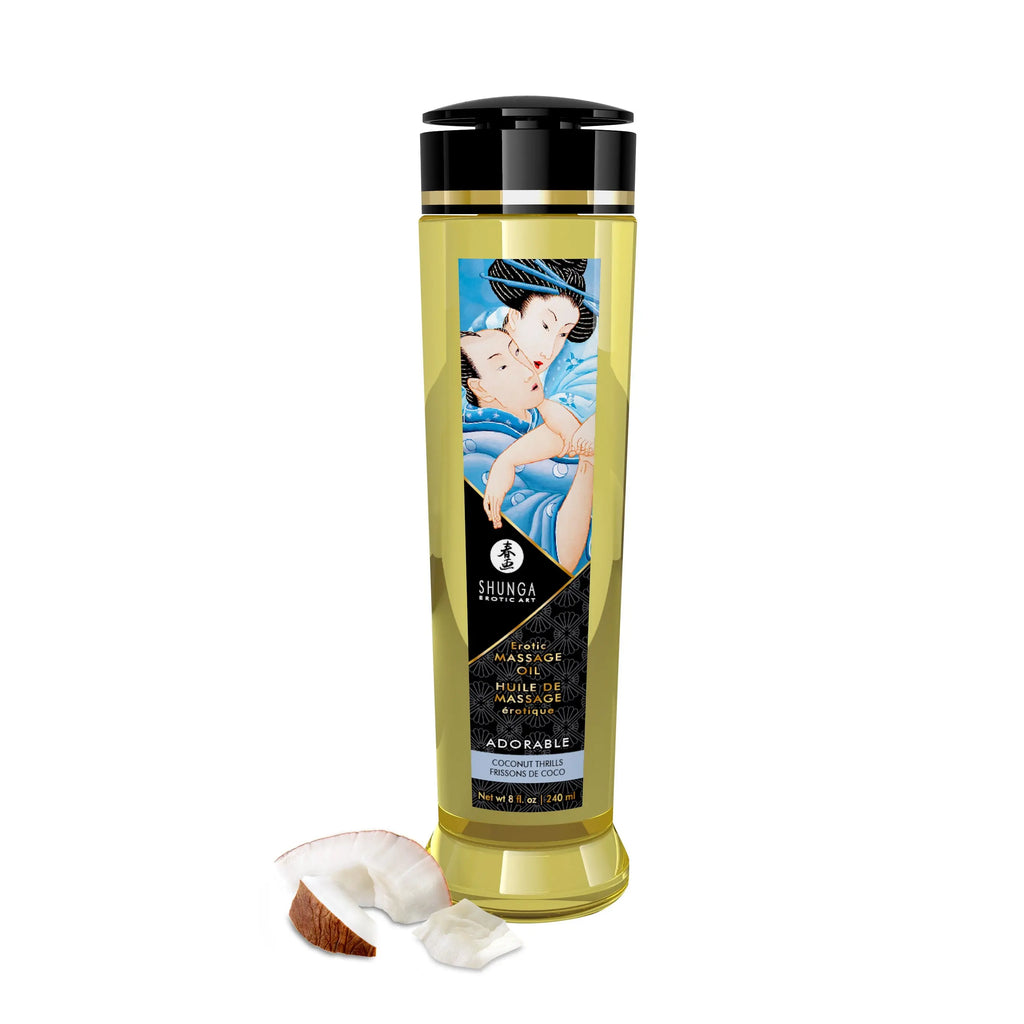 Massage Oils - Adorable 8 Fl. Oz. Coconut Thrills – body-safe materials | Fu'Cha Exotics