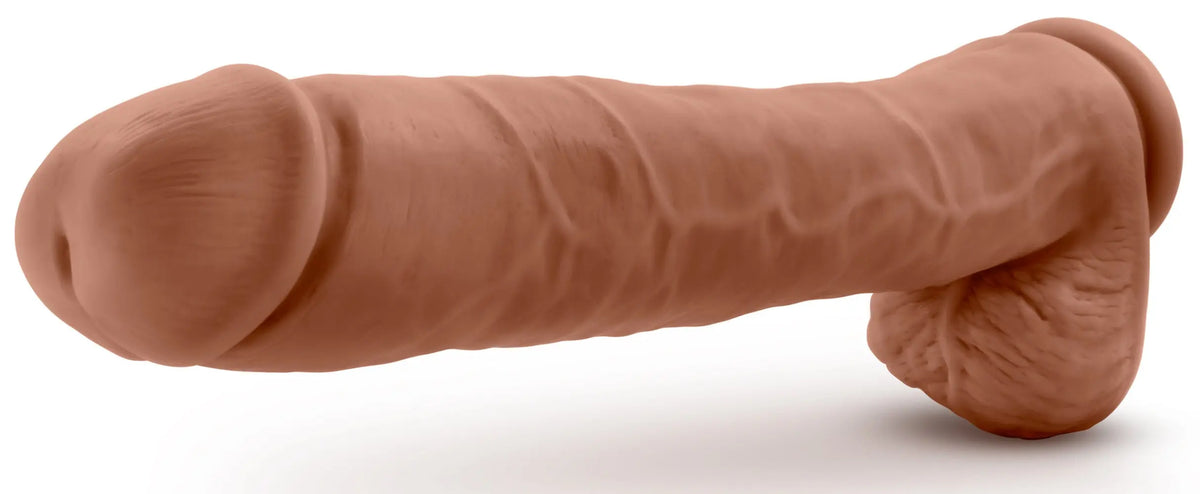 Au Naturel - Daddy - 14 Inch Dildo - Mocha – body-safe materials | Fu'Cha Exotics