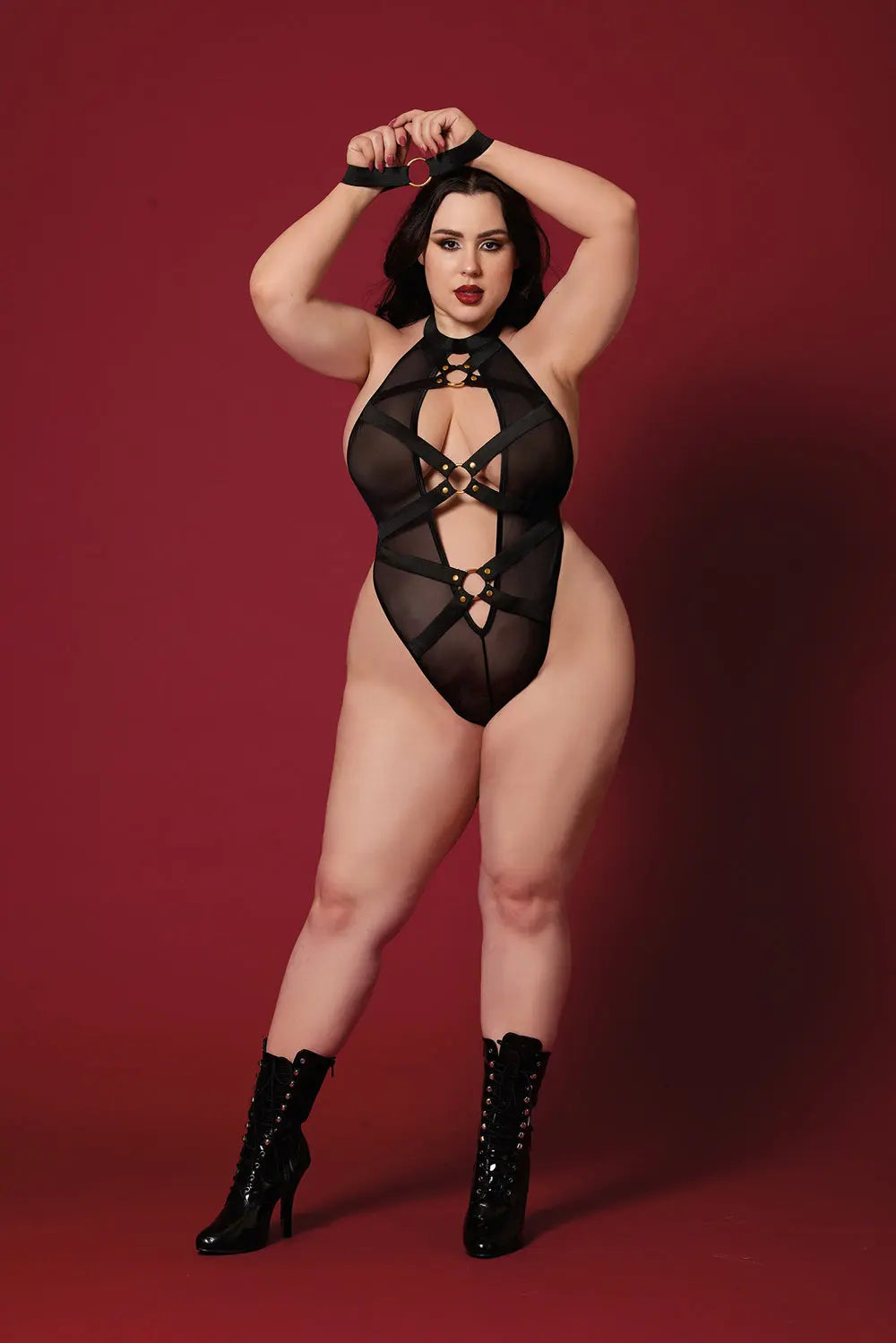 Fetish Teddy and Restraints Dmnd - Queen Size - Black – nylon | Fu'Cha Exotics