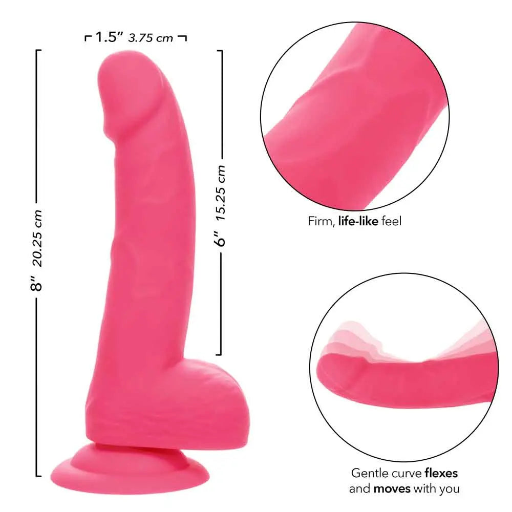 Neon Silicone Studs 6 Inch - Pink – body-safe materials | Fu'Cha Exotics