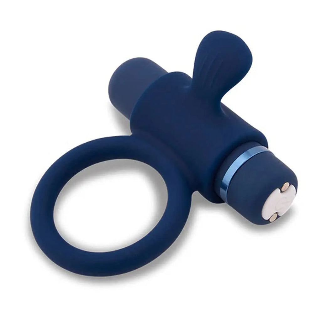 Nu Sensuelle Silicone Bullet Ring - Navy Blue – body-safe silicone USB-rechargeable | Fu'Cha Exotics