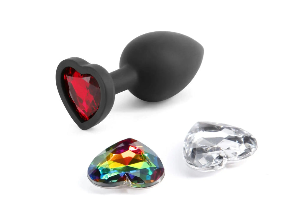 Glams Xchange Heart - Small - Black – body-safe materials | Fu'Cha Exotics