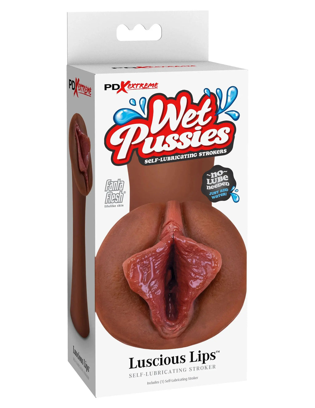 Extreme Wet Pussies - Luscious Lips - Brown – body-safe materials | Fu'Cha Exotics