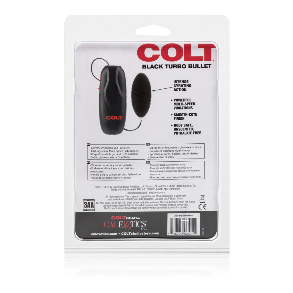 Colt Turbo Bullet - Black – body-safe materials | Fu'Cha Exotics