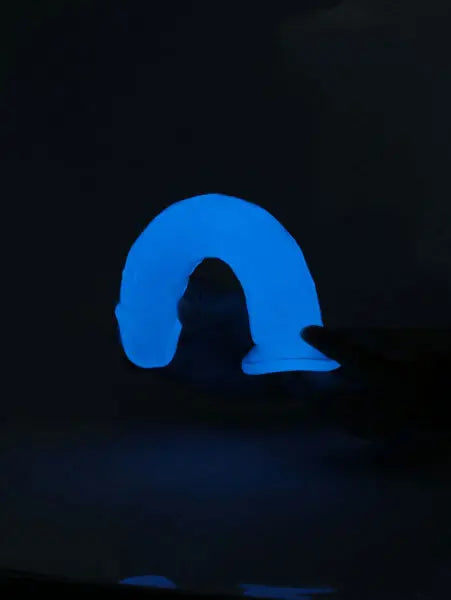 Glow-in-the-Dark Periwinkle Peen Dildo 8.5" – body-safe materials | Fu'Cha Exotics