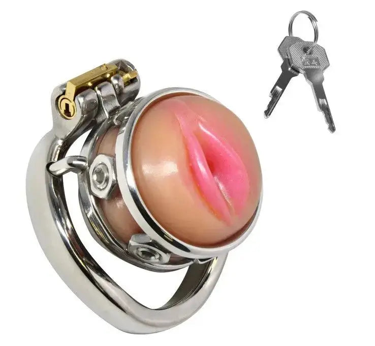 Pussy Boy Metal Chastity Cage - Silver – body-safe materials | Fu'Cha Exotics