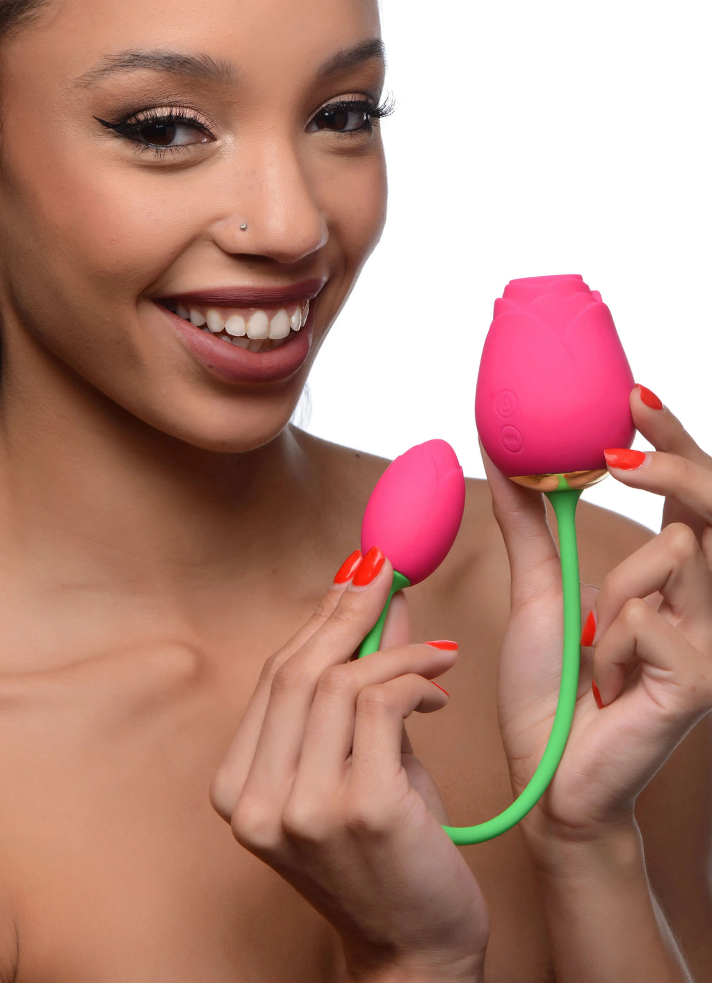 Bloomgasm Rose Duet - Sucking Rose and Vibrating - Rosette – body-safe materials | Fu'Cha Exotics