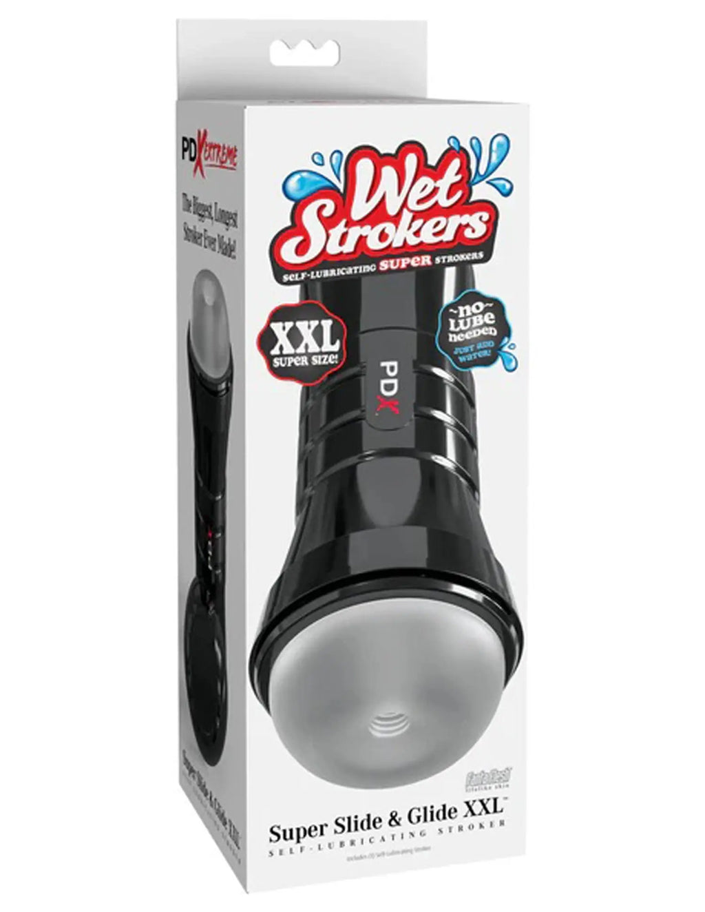 Pdx Extreme - Wet Stroker - Super Slide & Glide XXL Frosted – body-safe materials suction stimulation | Fu'Cha Exotics