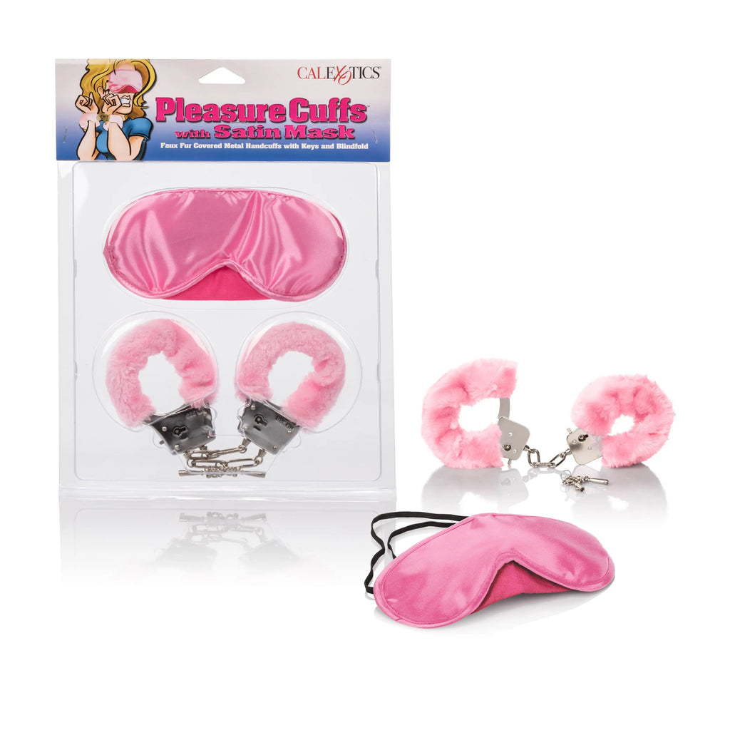 Pleasure Cuffs With Satin Mask – soft-satin | Fu'Cha Exotics