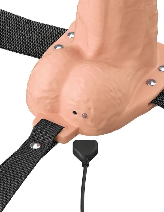 Fantasy X-Tensions Elite 6" Vibrating Hollow Silicone Strap-on - Light – body-safe materials | Fu'Cha Exotics