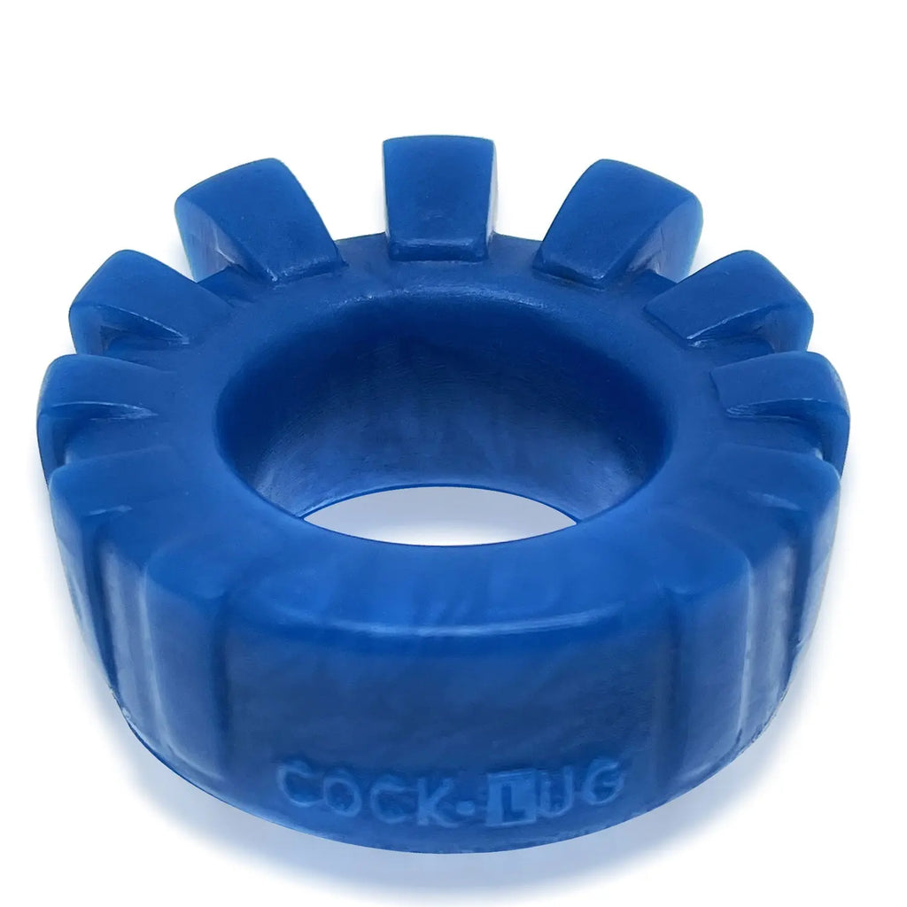 Cock-Lug Lugged Cockring - Marine Blue – body-safe materials | Fu'Cha Exotics