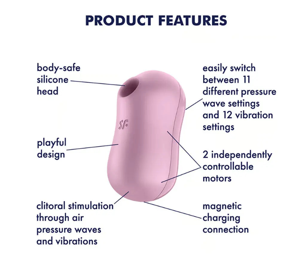Satisfyer Cotton Candy - Air Pulse Stimulator Plus Vibrator - Lilac – body-safe materials | Fu'Cha Exotics