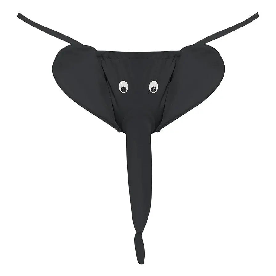 Squeaker Elephant G-String - One Size - Black – body-safe materials | Fu'Cha Exotics