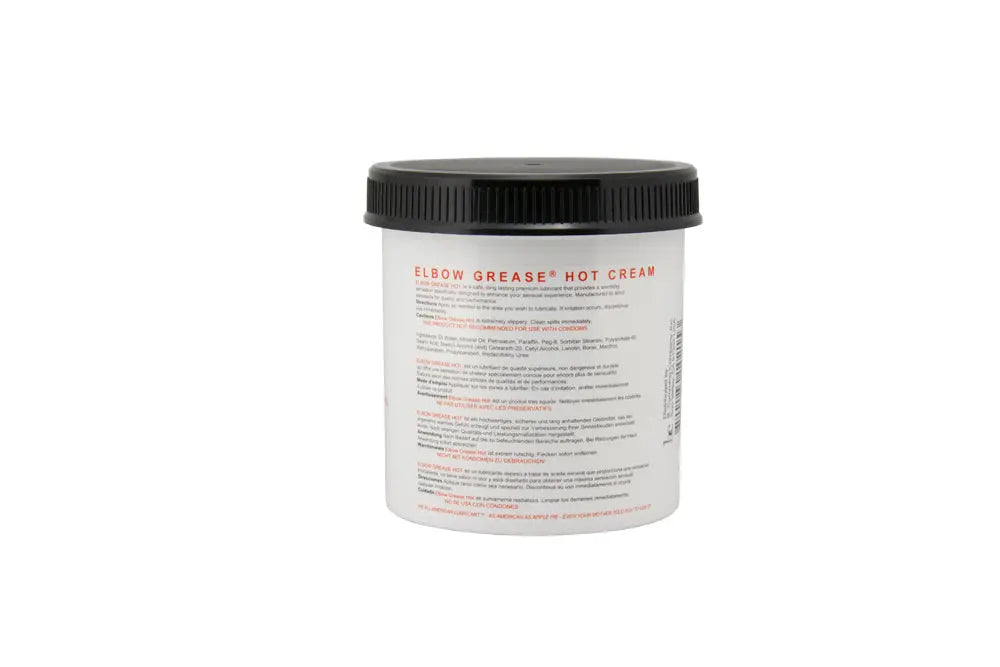 Elbow Grease Hot Cream - 15 Oz. – body-safe materials | Fu'Cha Exotics