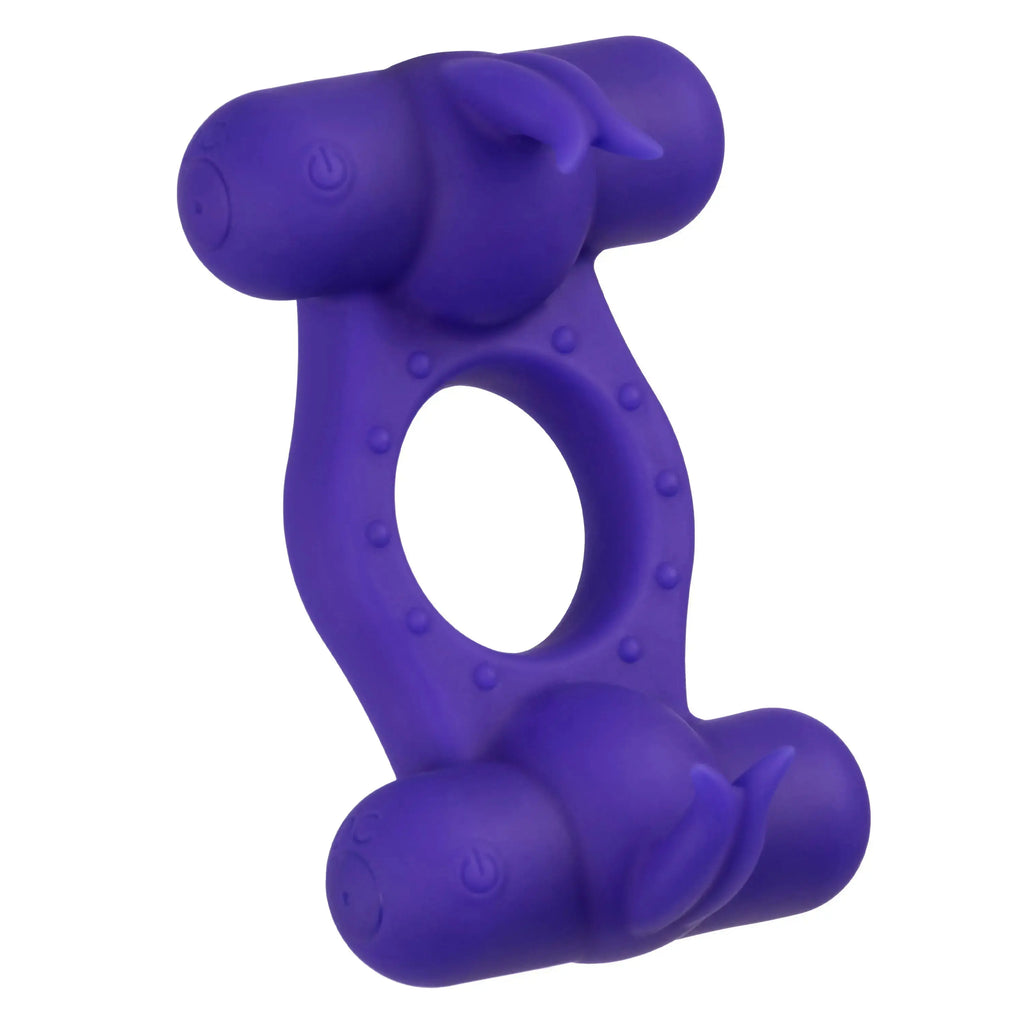 Silicone Rechargeable Triple Orgasm Enhancer - Purple – body-safe materials | Fu'Cha Exotics