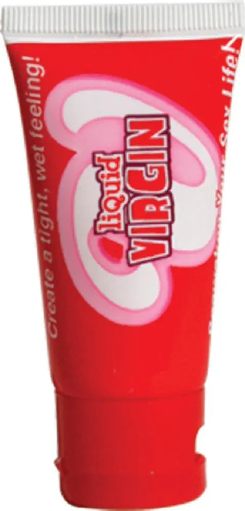 Red Liquid Virgin scented 1 oz tube with pink heart label