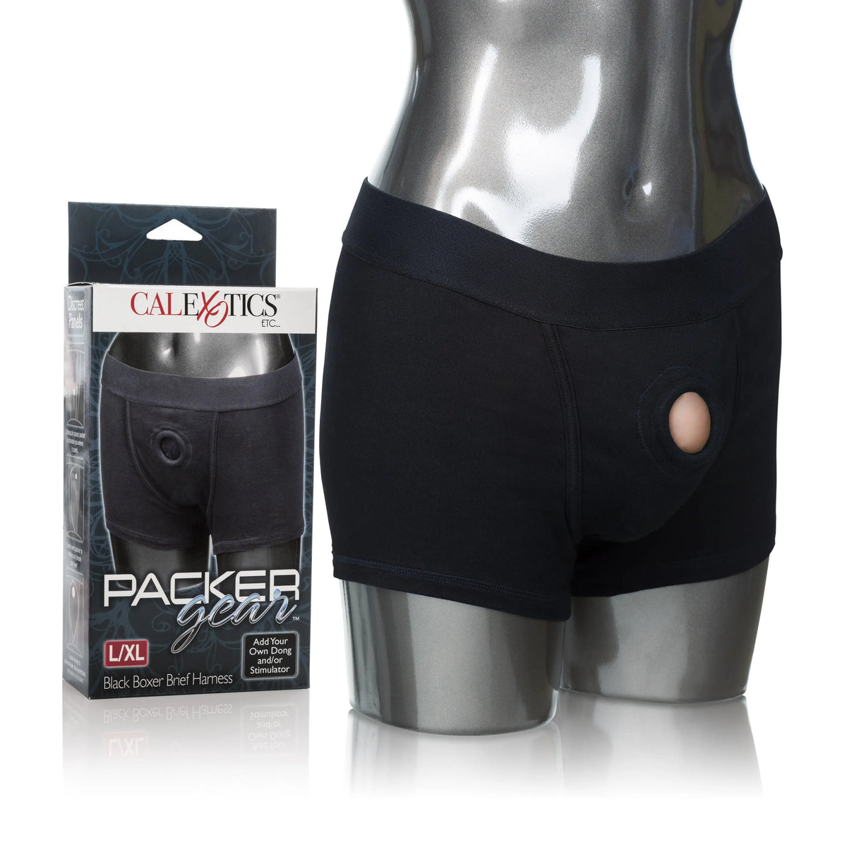 Packer Gear Boxer Brief Harness - Large/extralarge - Black – body-safe materials | Fu'Cha Exotics