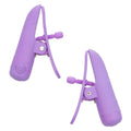 Purple rechargeable nipple clamps with adjustable spring levers and control buttons
