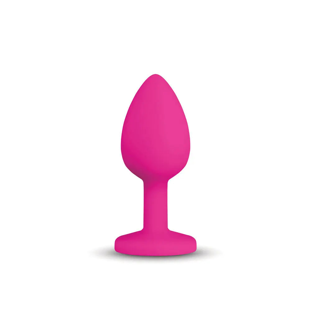 Gemma Purple Gem Pink Silicone Plug - Small – body-safe materials | Fu'Cha Exotics
