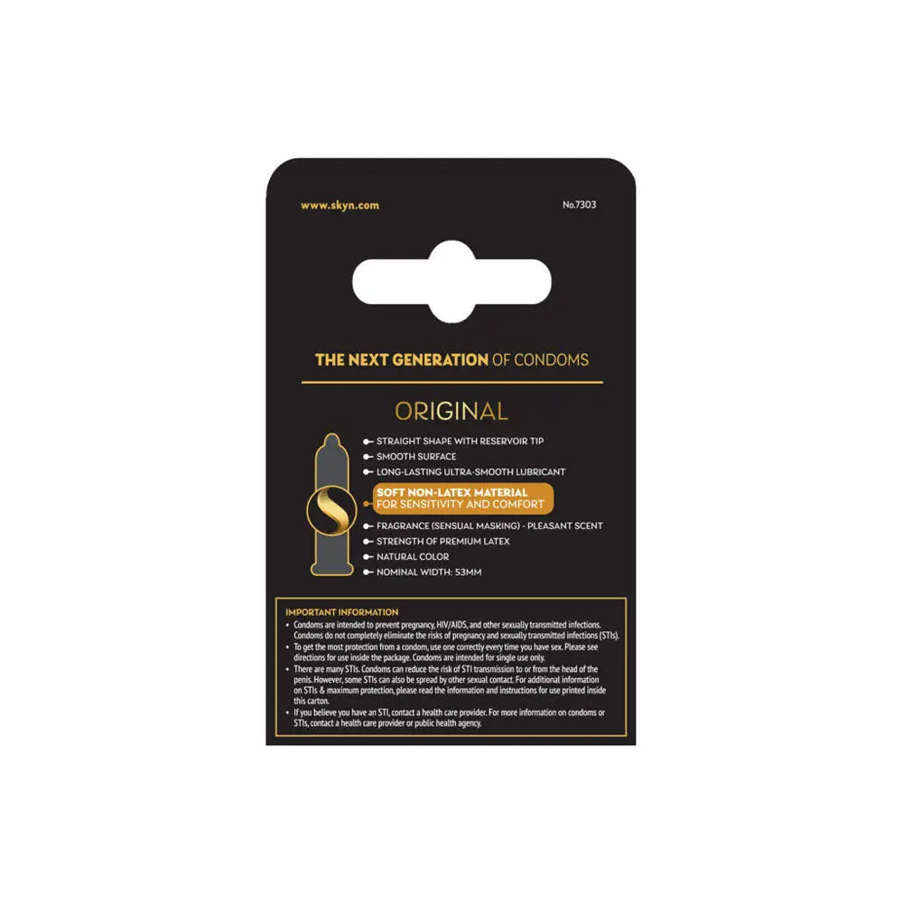 Skyn Original - Non-Latex Lubricated Condoms - 3 Pack – body-safe materials | Fu'Cha Exotics