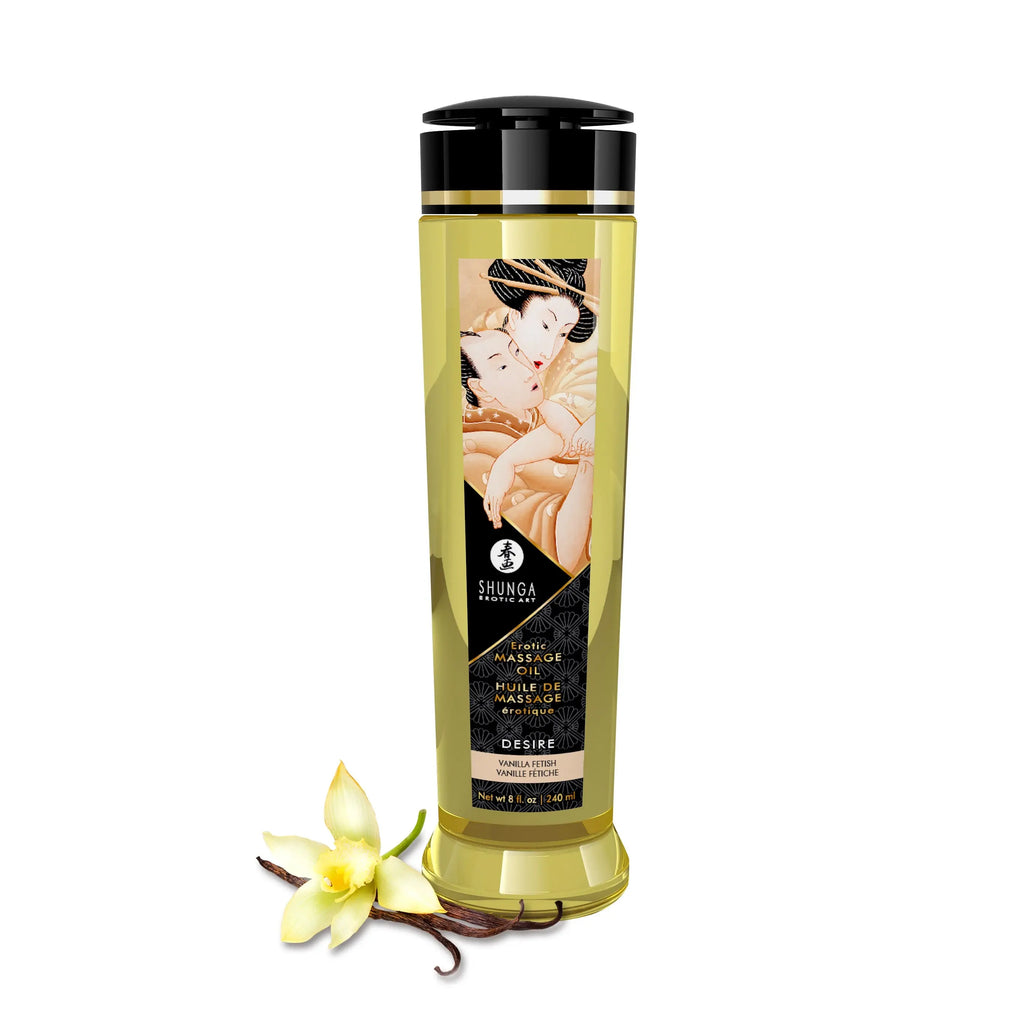 Massage Oils - Desire - 8 Fl. Oz. Vanilla – body-safe materials | Fu'Cha Exotics