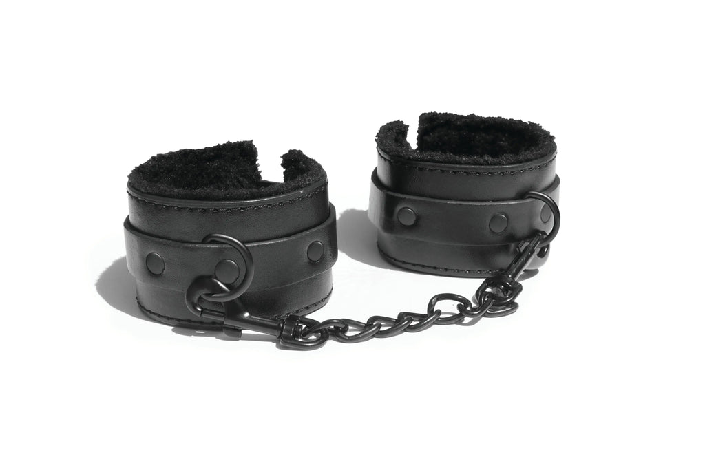 Sex and Mischief Shadow Fur Handcuffs – body-safe materials | Fu'Cha Exotics