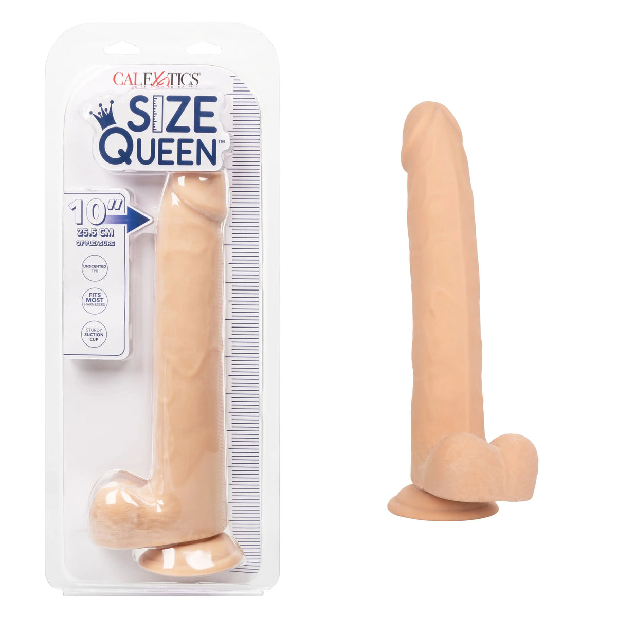 Size Queen 10 inch/25.5 Cm - Ivory – body-safe materials | Fu'Cha Exotics