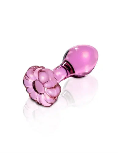 Icicles No. 48 pink decorative charm with flower-like bulb and black handle