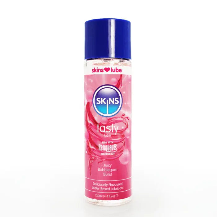 Skins Bubblegum Water Based Lubricant 4.4oz – body-safe materials | Fu'Cha Exotics