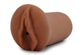 Mamacita Stroker Latin sex toy, brown open-ended sleeve with ridged texture