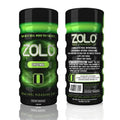 ZOLO Original travel cup with green label on black container, front view