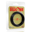 Black wide silicone donut ring, about 1.88 in diameter