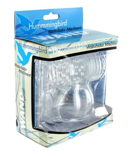 Clear Hummmingbird masturbator attachment in retail package