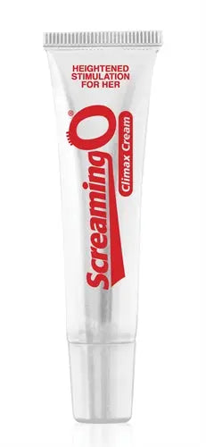 Screaming O Climax Cream tube, white plastic, red label, 15 ml