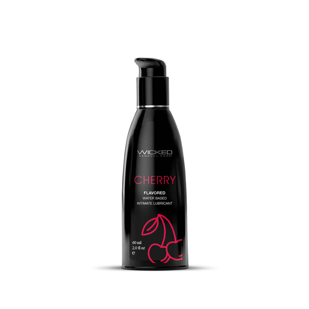 Aqua Cherry Flavored Water Based Intimate Lubricant - 2 Fl. Oz. – body-safe materials | Fu'Cha Exotics