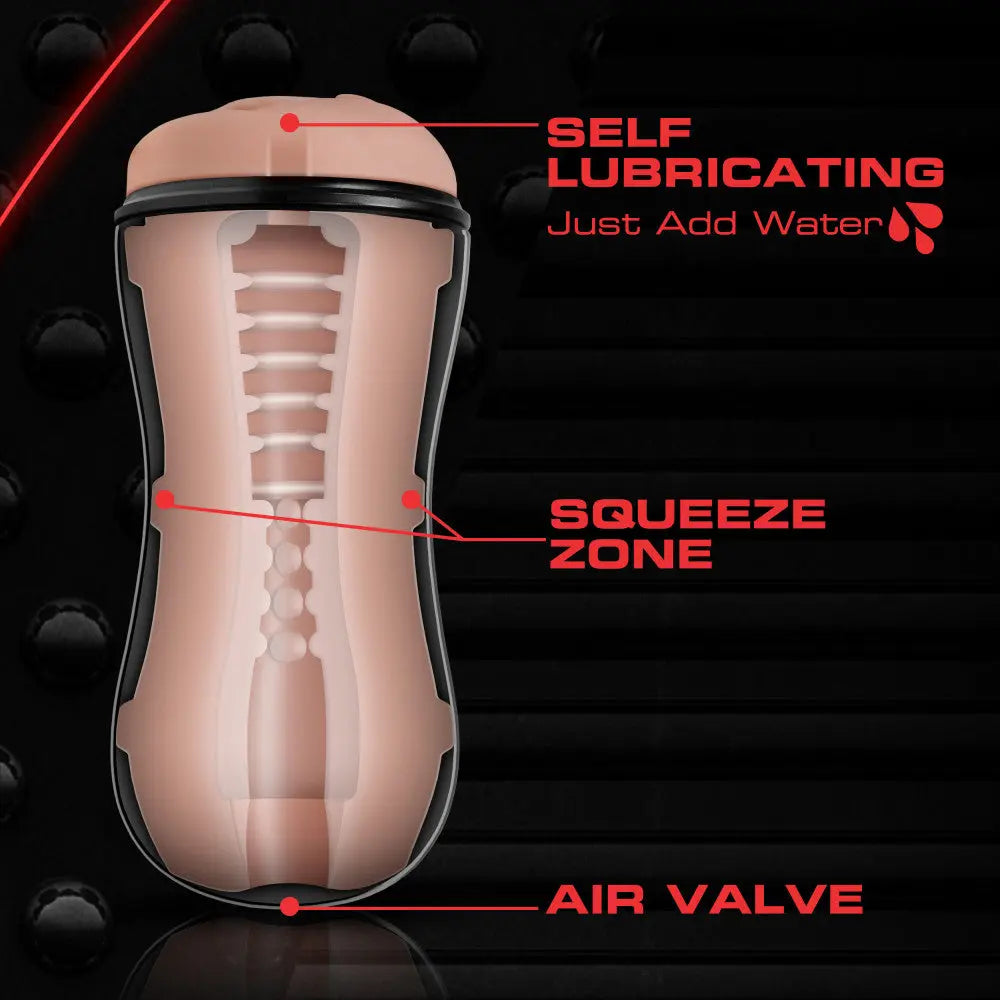 M for Men - Soft and Wet - Pussy With Pleasure Ridges and Orbs - Self Lubricating Stroker Cup - Vanilla – body-safe materi...