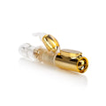 Platinum Jack Rabbit gold massager with curved gold head and clear cylinder tip