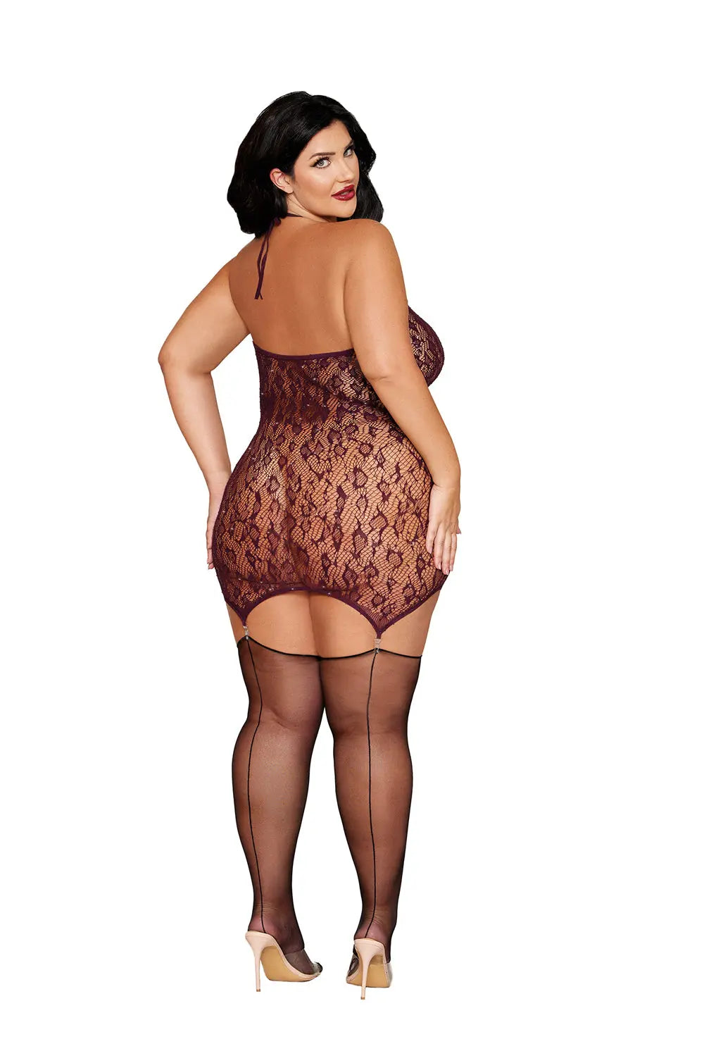 Garter Slip Dmnd - Queen Size - Cherry Lacquer – body-safe materials | Fu'Cha Exotics