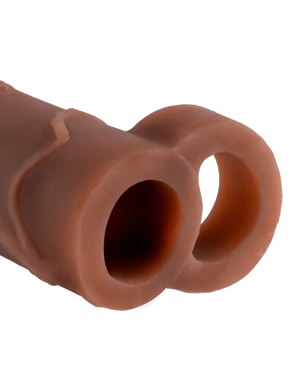 Fantasy X-Tensions Perfect 2-Inch Extension With Ball Strap - Brown – body-safe materials | Fu'Cha Exotics