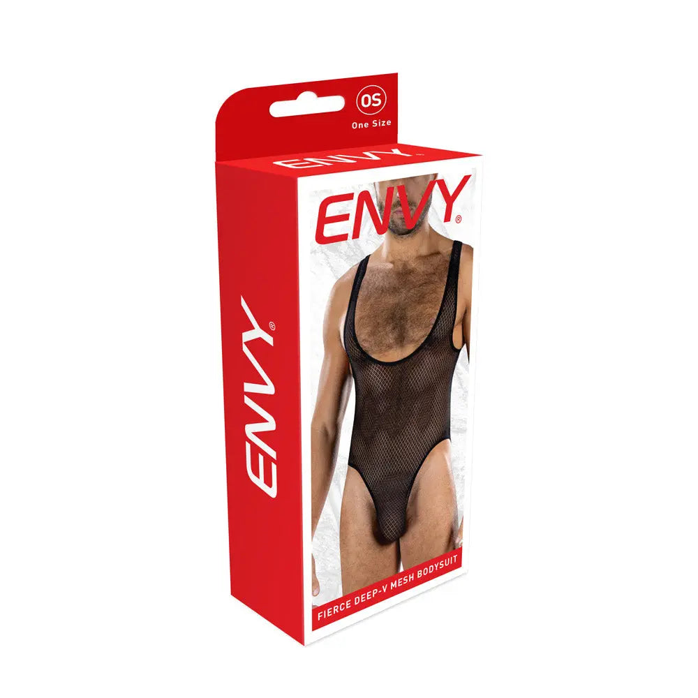 Fierce Deep v Mesh Bodysuit - Os - Black – body-safe materials | Fu'Cha Exotics