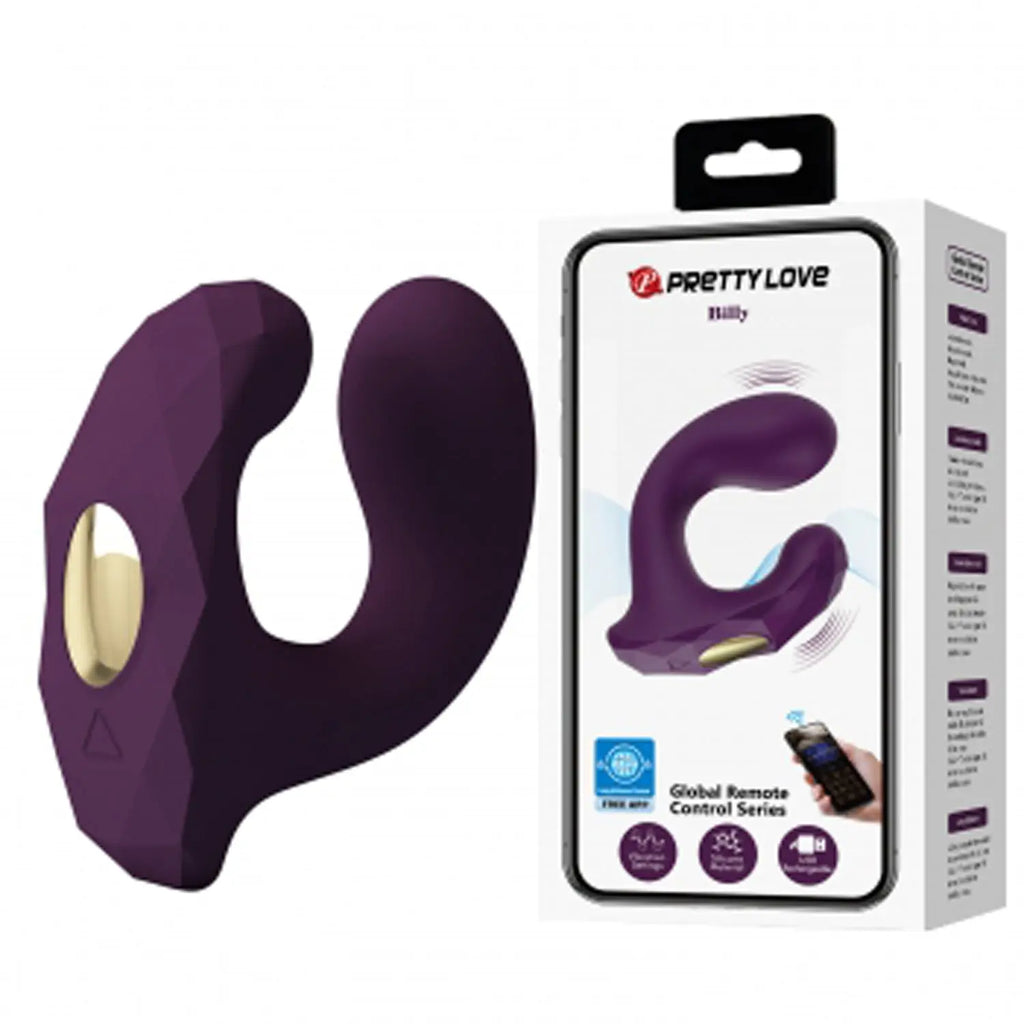Billy Global App Control Vibrator - Purple – body-safe materials | Fu'Cha Exotics