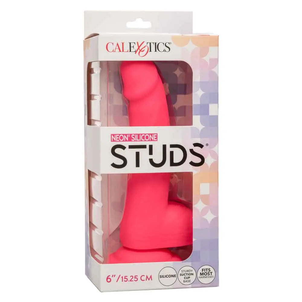 Neon Silicone Studs 6 Inch - Pink – body-safe materials | Fu'Cha Exotics