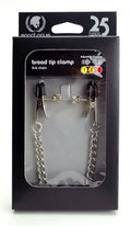 Adjustable broad tip clamp with link chain and hanging clips