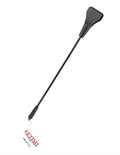 Silicone crop with black handle and paddle-style striking tip