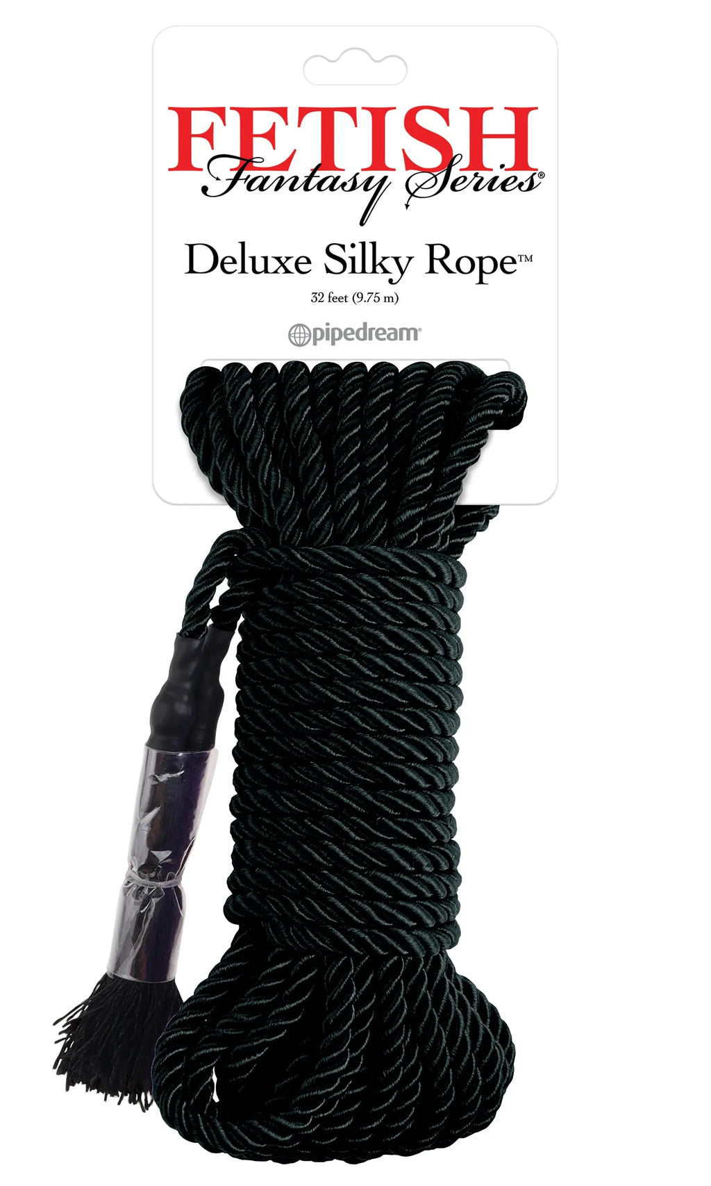 Fetish Fantasy Series Deluxe Silky Rope - Black – body-safe materials | Fu'Cha Exotics
