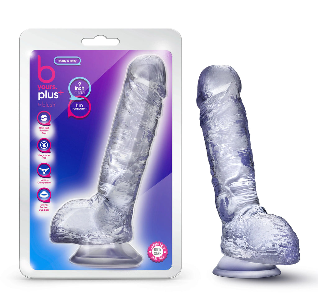 B Yours Plus - Hearty N Hefty - Clear – body-safe materials | Fu'Cha Exotics