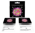 Bar cards deck with 'What the F*Ck?' graphic on black packaging and cards